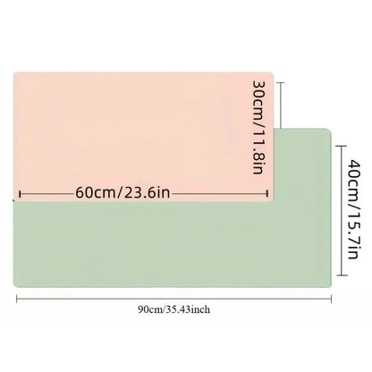 2026 1pc Large Faux Leather Mouse Pad, Non-Slip Waterproof Desk Pad