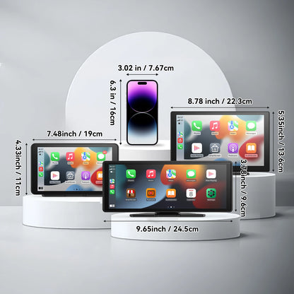 Universal Portable Wireless Carplay Screen for Car with Android Auto