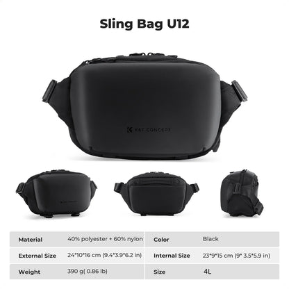 K&F CONCEPT 4L Camera Sling Bag Lightweight Travel Photography