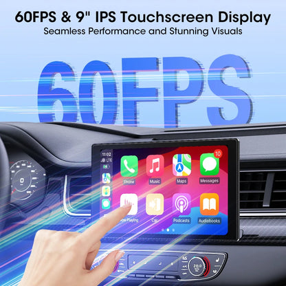 7/8/9'' Support Orientation & Portrait Car Mirror Radio Wireless
