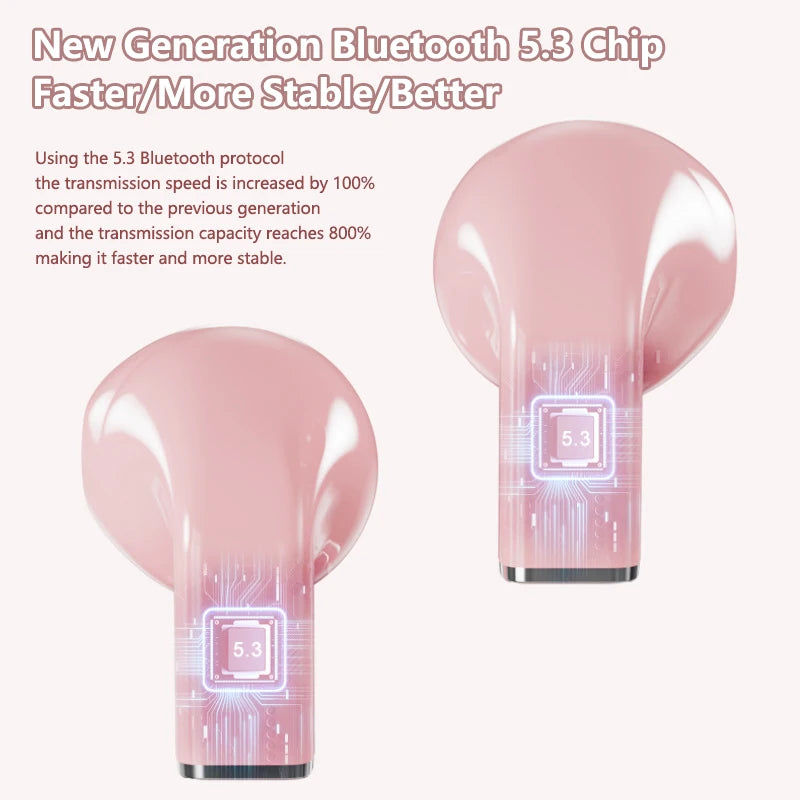 New Fashionable Bluetooth Wireless Headphone Heart Shaped TWS Headset