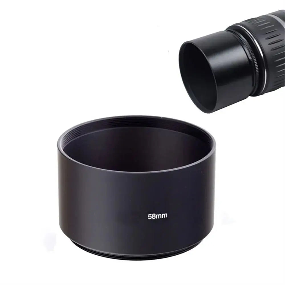 49mm 52mm 55mm 58mm 62mm 67mm 72mm 77mm Long Metal Lens Hood for