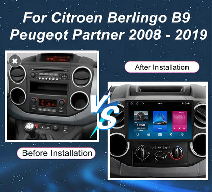 Car Android 16 Radio Stereo For Citroen Berlingo B9 Peugeot Partner
