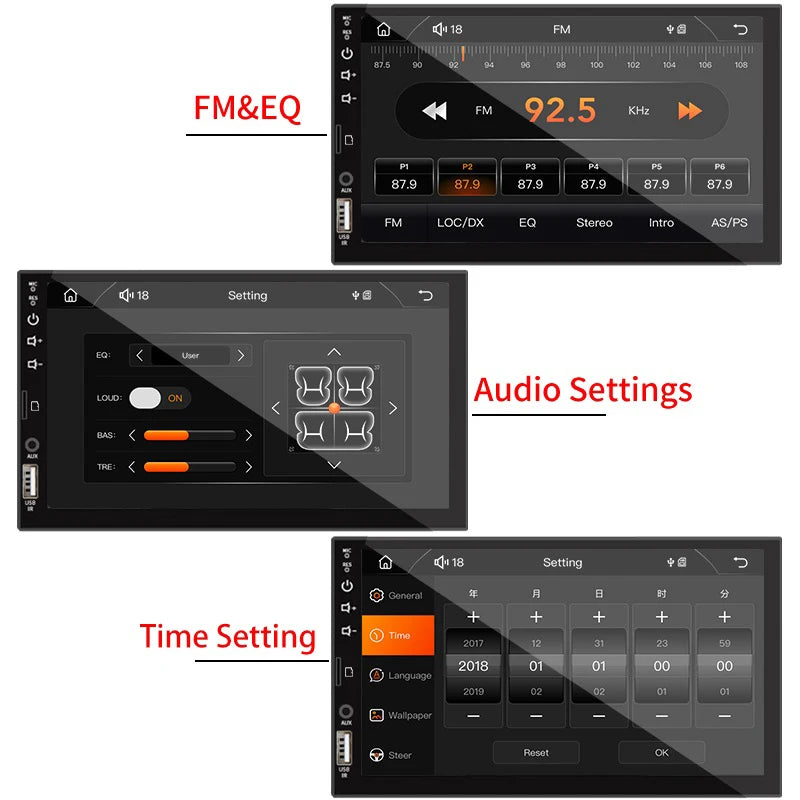 Sinovcle Car Radio Carplay Android Auto 7 inch Car Multimedia MP5