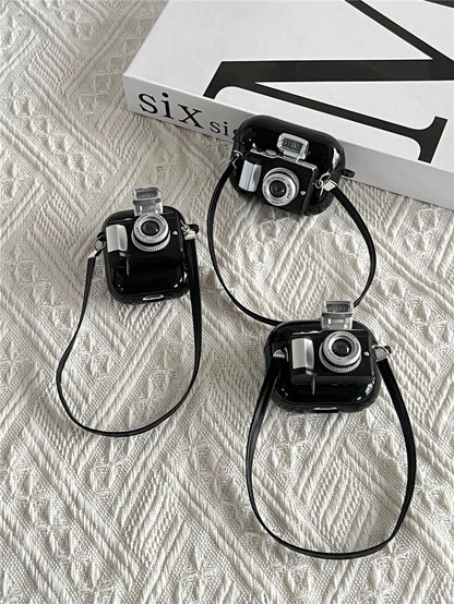 Camera Earphone Case with Strap for Apple Airpods 3 2 1 Pro Pro2 Soft