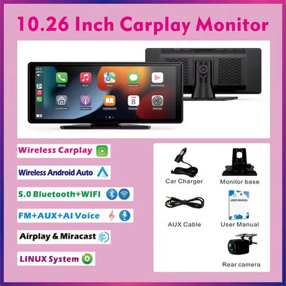 Universal Portable Carplay for Car Screen, Wireless Carplay Screen