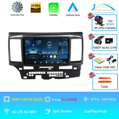 Android 16 For MITSUBISHI LANCER 9 10 X 2008 - 2016 Car Radio Video
