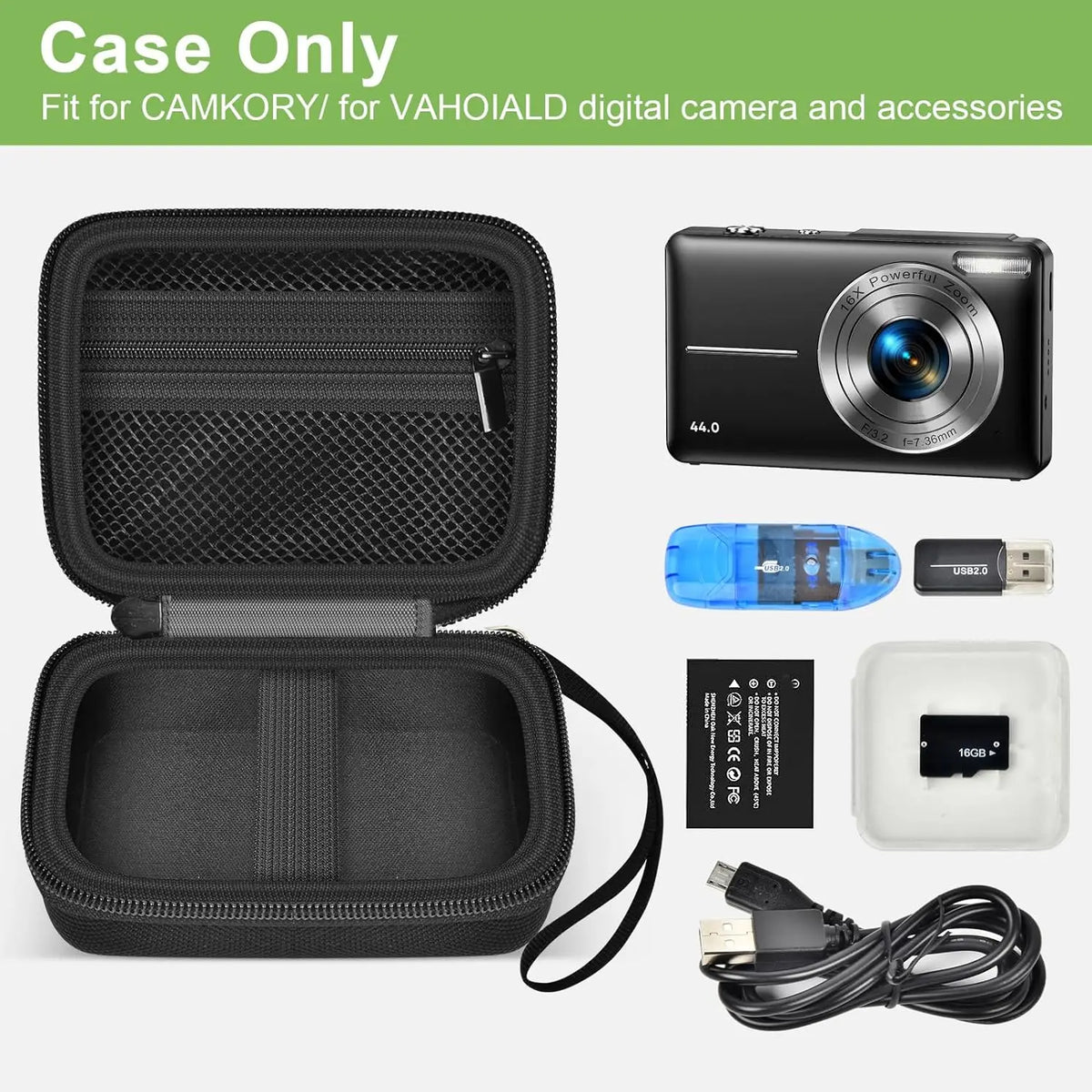 Digital Camera Case Compatible with VAHOIALD FHD 1080P/for CAMKORY