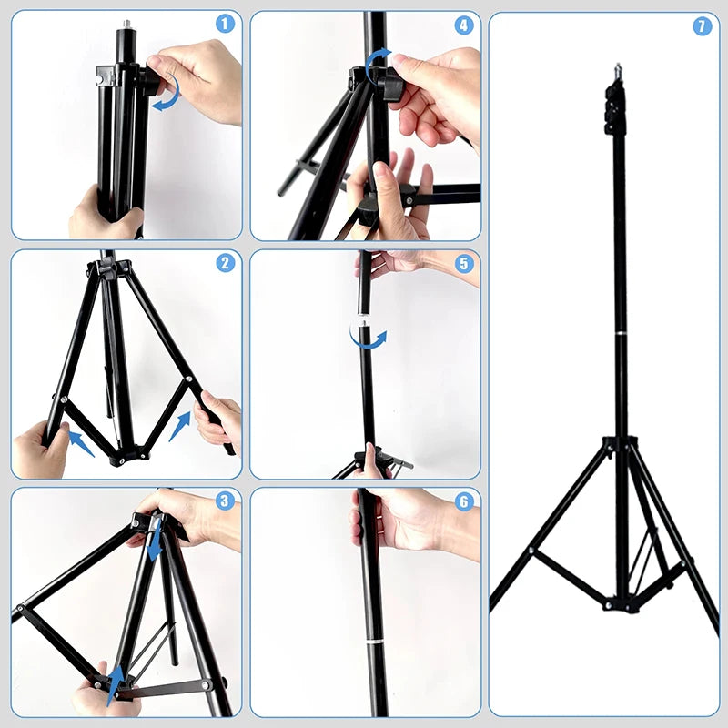 33cm LED Selfie Ring Light Photography Lights Warm Cold Lamp With
