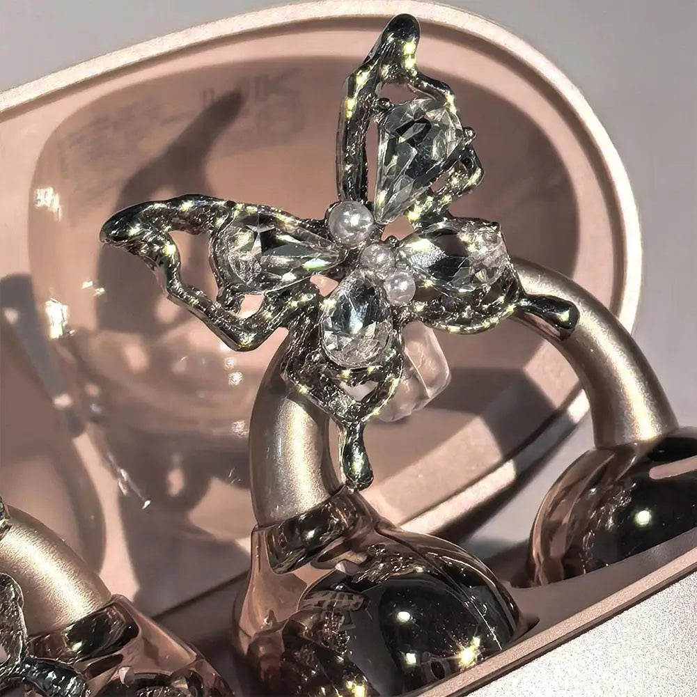 Flash Diamond Ear-Clip Rhinestones Earbuds Fashion Jewelry Exquisite
