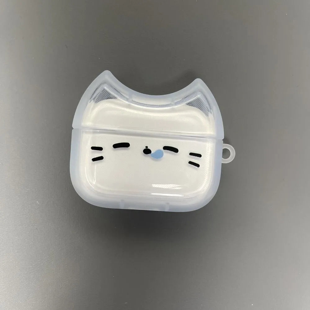 For Anti-Fall Sleepy Cat Earphone Case Dustproof Shockproof Headphone