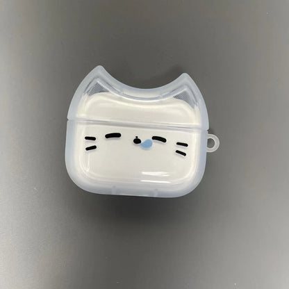 For Anti-Fall Sleepy Cat Earphone Case Dustproof Shockproof Headphone