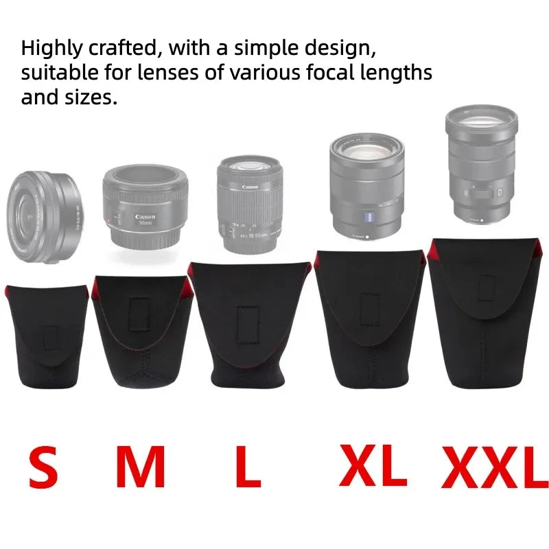 RF11-D Lens Bag Soft Neoprene Waterproof DSLR Lente Cover Case Storage