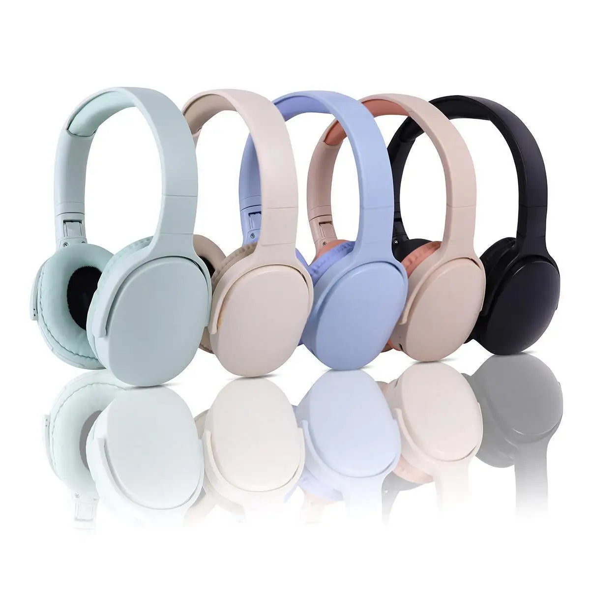 Fashionable Bluetooth wireless headphones, over-ear, deep bass, sports