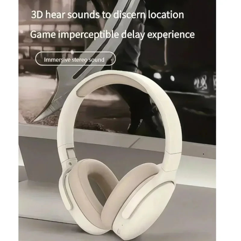 Fashionable Bluetooth wireless headphones, over-ear, deep bass, sports