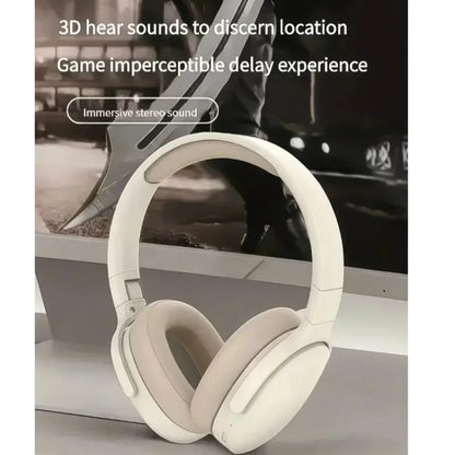 Fashionable Bluetooth wireless headphones, over-ear, deep bass, sports
