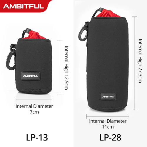 S/M/L/XL Camera Lens Pouch Drawstring Bag for All Camera DSLR