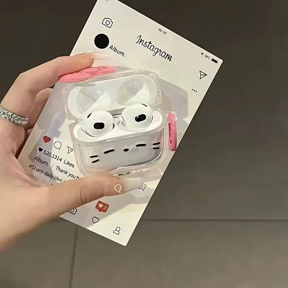 For Anti-Fall Sleepy Cat Earphone Case Dustproof Shockproof Headphone