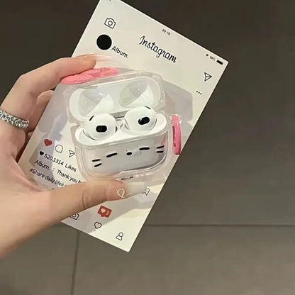 For Anti-Fall Sleepy Cat Earphone Case Dustproof Shockproof Headphone