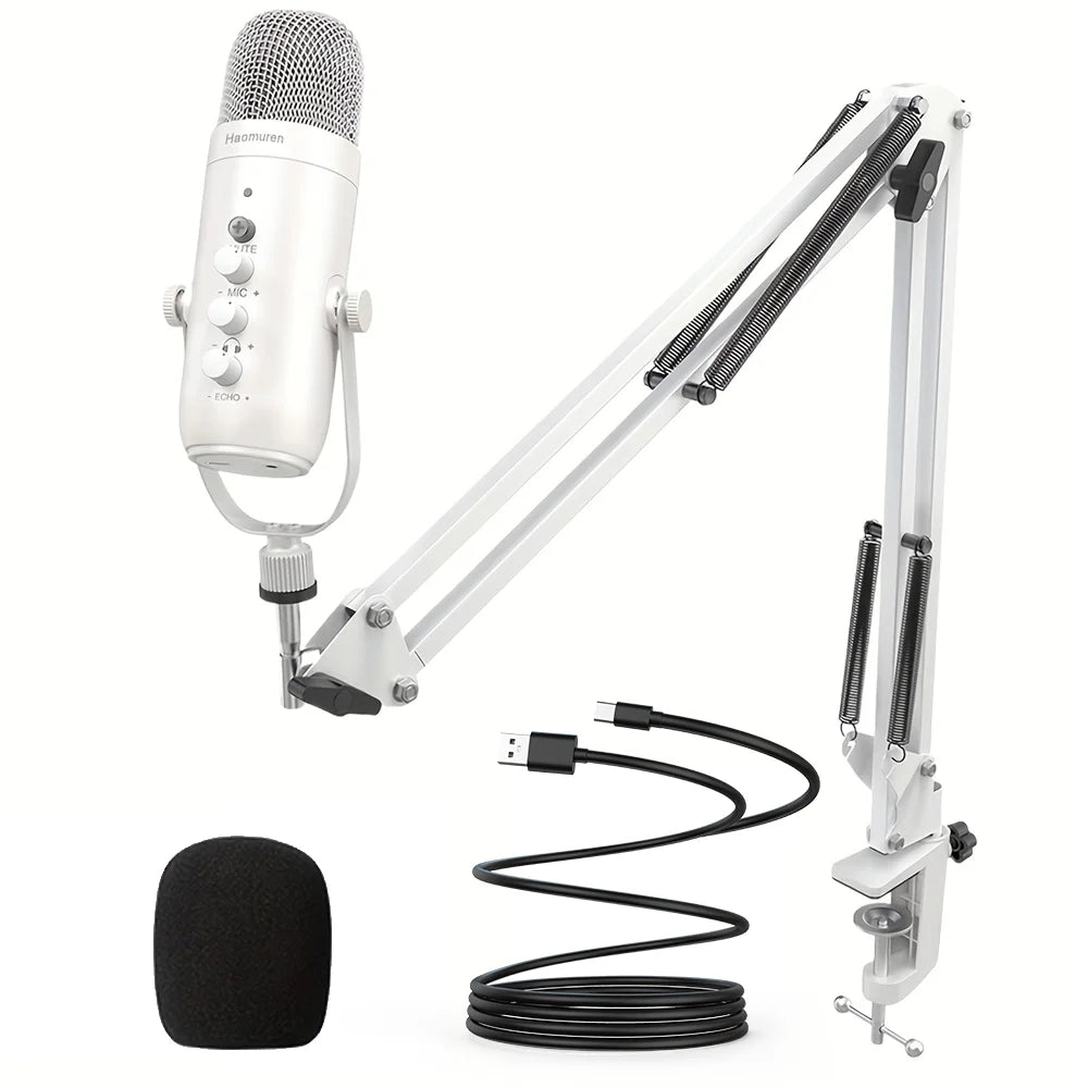 Haomuren Professional USB Streaming Podcast PC Microphone Studio