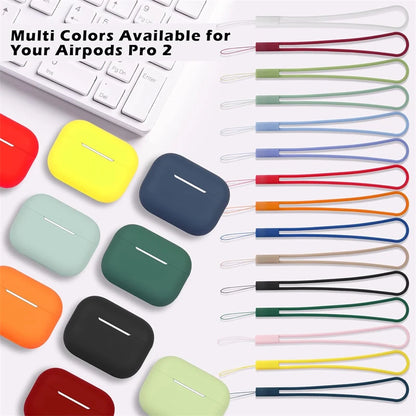 Soft Silicone Earphone Case with Strap for Airpods Pro 3 2 2nd