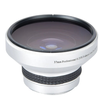 Fisheye Lens Silver Waterproof 37mm 0.25X Fisheye Lens Camera Lenses