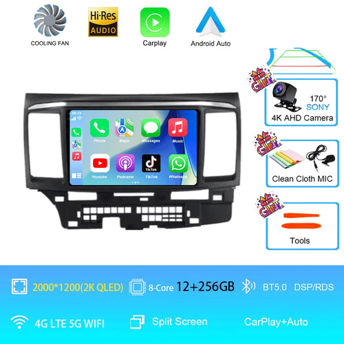 Android 16 For MITSUBISHI LANCER 9 10 X 2008 - 2016 Car Radio Video
