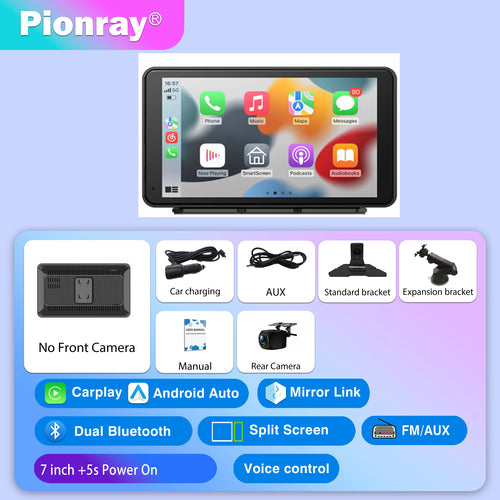 Pionray 7/10 inches android auto Universal Portable CarPlay for Car