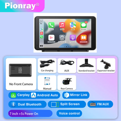 Pionray 7/10 inches android auto Universal Portable CarPlay for Car