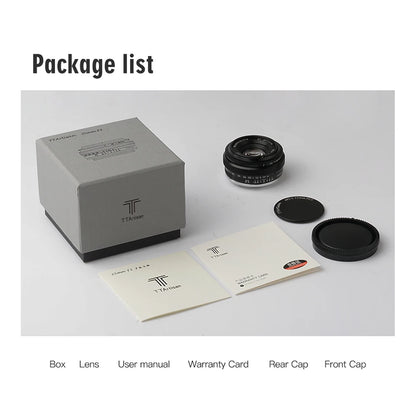 TTARTISAN 25mm F2 APS-C MF Portrait Photography Camera Lens for Sony