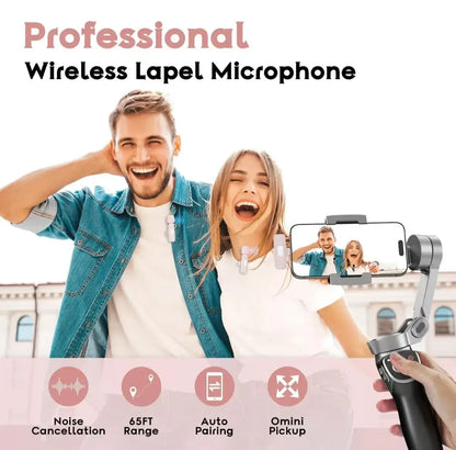 KEBIDU Wireless Lavalier Microphone Mini Noise Reduction Mic
