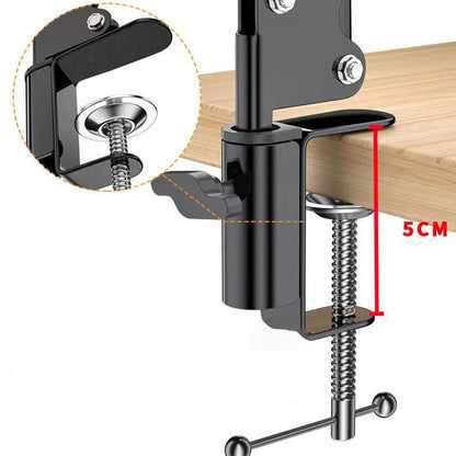 Overhead Tripod with Ring Light for Mobile Cell Phone Desktop Video