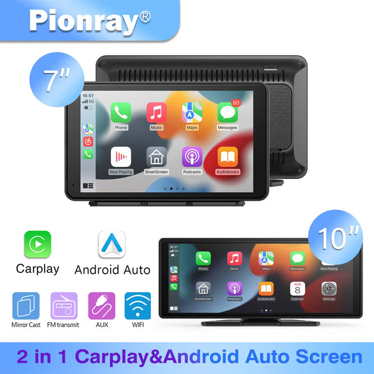 Pionray 7/10 inches android auto Universal Portable CarPlay for Car