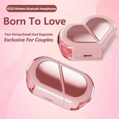 New Fashionable Bluetooth Wireless Headphone Heart Shaped TWS Headset