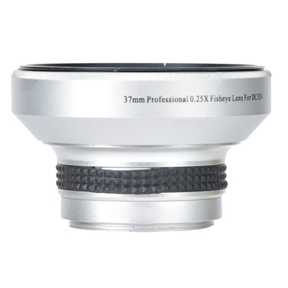 Fisheye Lens Silver Waterproof 37mm 0.25X Fisheye Lens Camera Lenses
