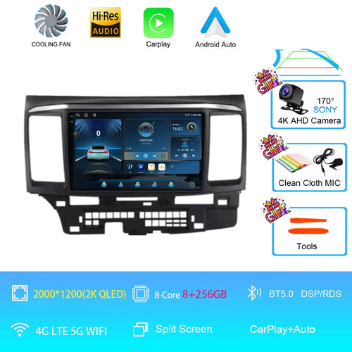 Android 16 For MITSUBISHI LANCER 9 10 X 2008 - 2016 Car Radio Video