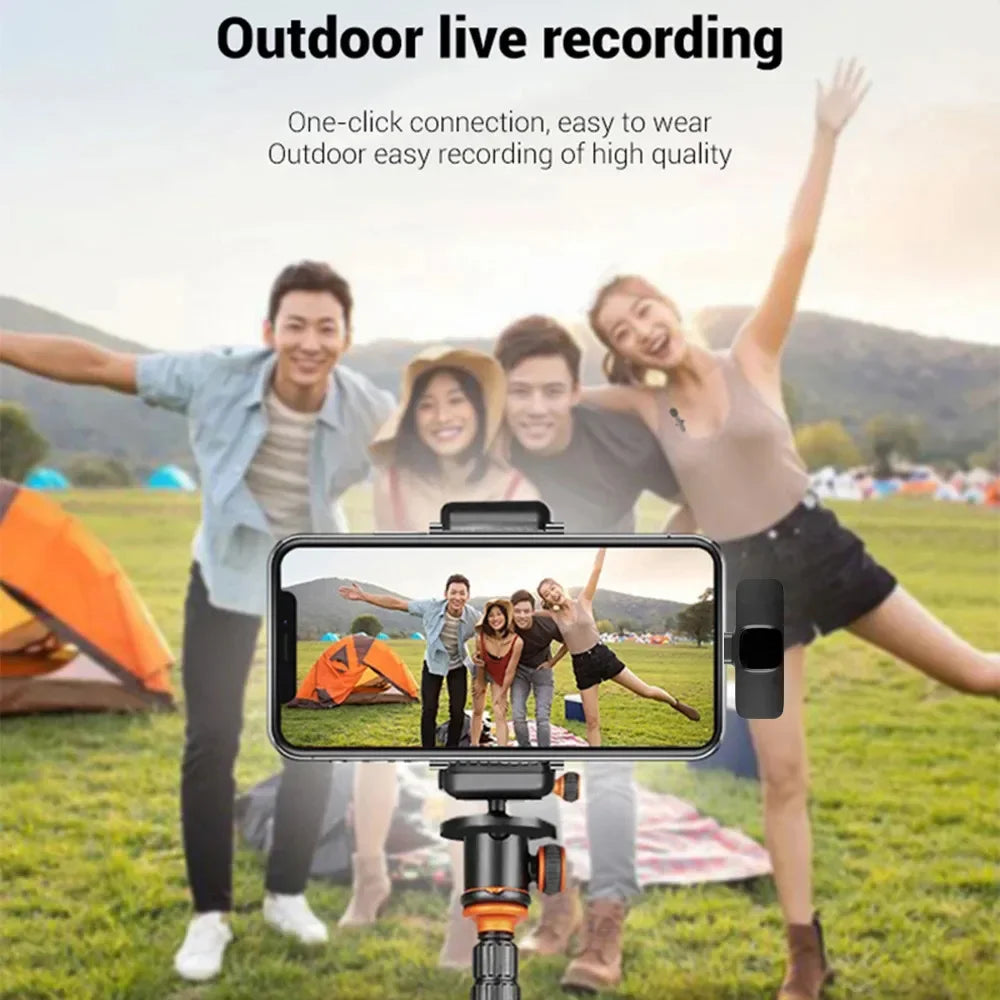 KEBIDU Wireless Lavalier Microphone Noise Cancelling Audio Video