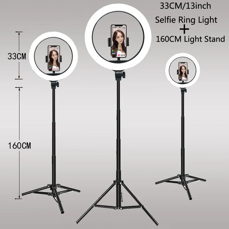 26 33CM Video Lights Dimmable Light Selfie LED Ring Light USB Ring