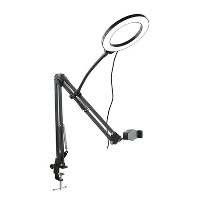 Overhead Tripod for Phone with Ring Light Desktop Cellphone Bracket