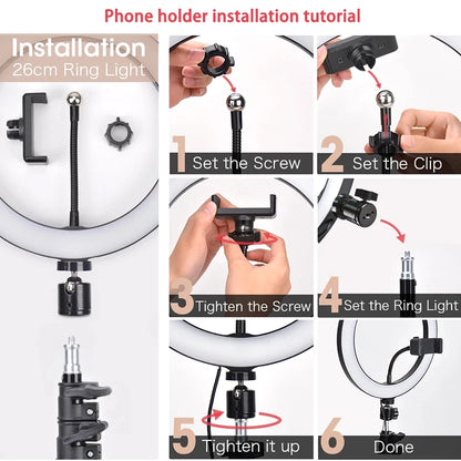 LED Selfie Ring Lighting Photographic Selfie Ring Lamp USB Remote Fill