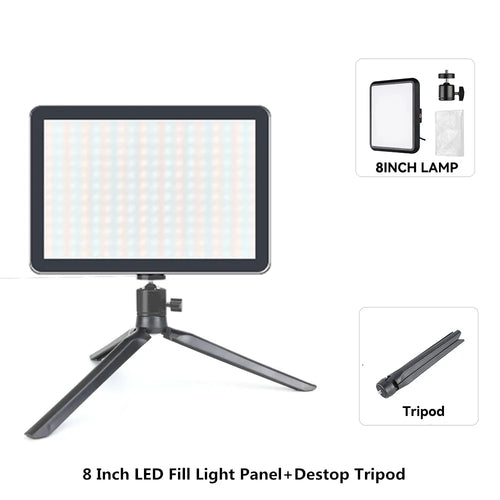 8/12 Inch LED Photography Video Light Panel Lighting Photo Studio Lamp