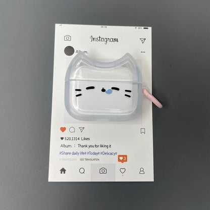 For Anti-Fall Sleepy Cat Earphone Case Dustproof Shockproof Headphone