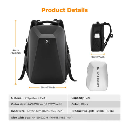 K&F CONCEPT 22L Camera Bag Large Capacity Travel Photography Backpack
