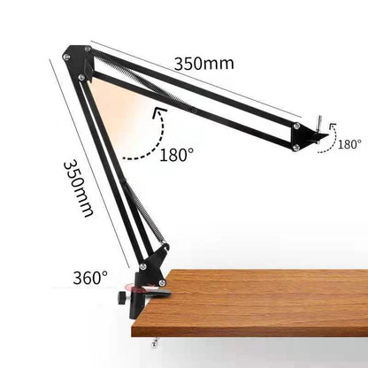 Overhead Tripod with Ring Light for Mobile Cell Phone Desktop Video