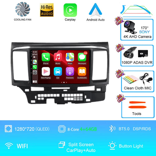 Android 16 For MITSUBISHI LANCER 9 10 X 2008 - 2016 Car Radio Video