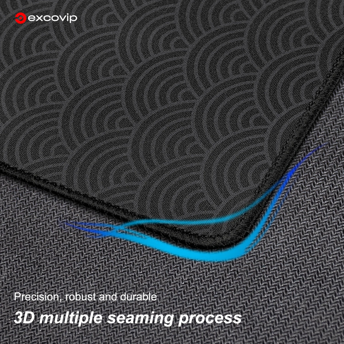 EXCO Gaming Mouse Pad with Stitched Edge Small Office Mousepad Smooth