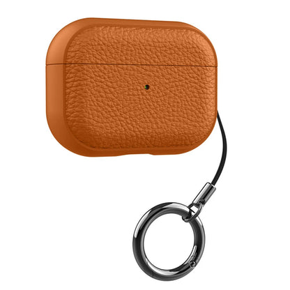 For Airpods Pro3 Case Luxury Lychee Leather Business Earphone Case
