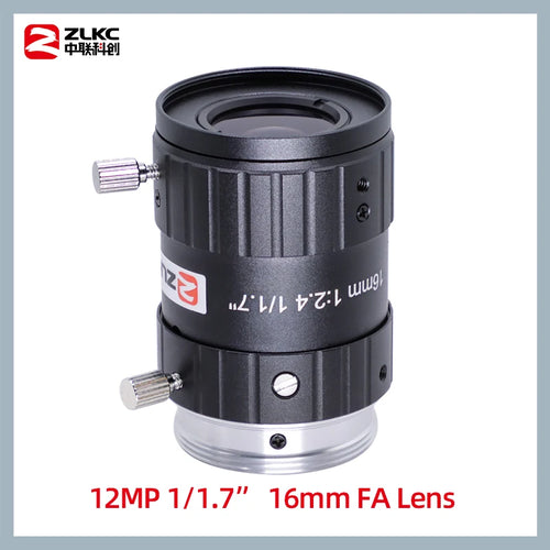 ZLKC 1/1.7 Inch Lens FA 4mm 6mm 12mm 16mm 25mm 35mm 50mm 75mm Fixed