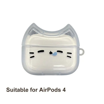 For Anti-Fall Sleepy Cat Earphone Case Dustproof Shockproof Headphone