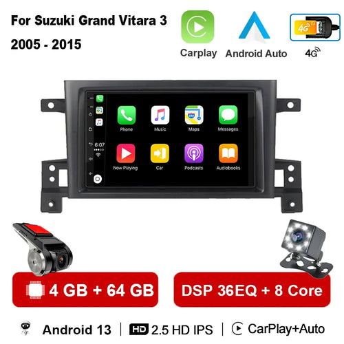 2din Car radio Android 13 For Suzuki Grand Vitara 3 2005-2010